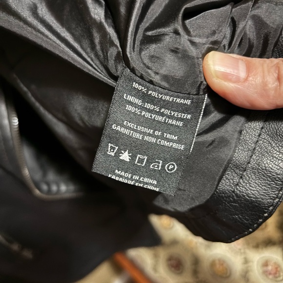 Black Faux leather jacket size Large - Picture 3 of 6